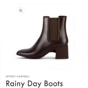 NWOB Jeffrey Campbell rainy day brown ankle boots!